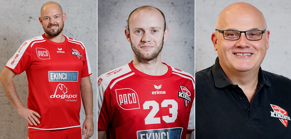 Insgesamt zufrieden: Die Verantwortlichen der HSG Kinzigtal (von links) Trainer Jakub Kowacki, Reservecoach Christof Hadwiger und Betreuer Stefan Heil.